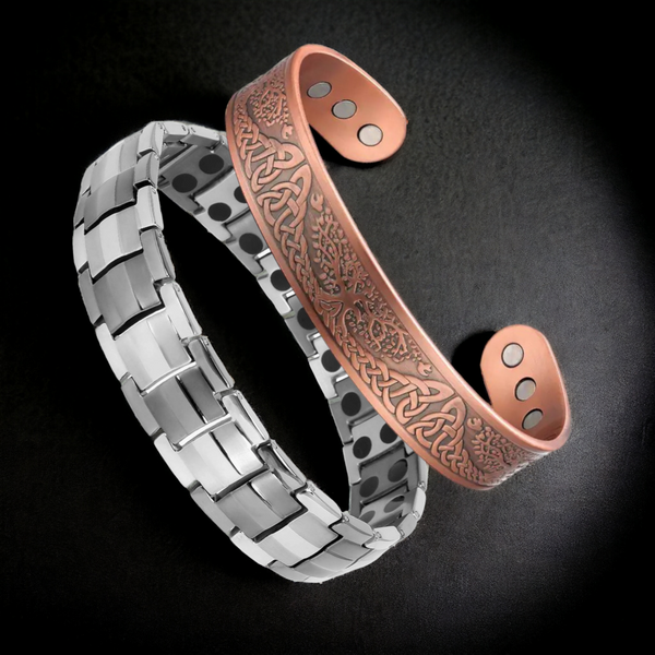 Copper and Magnetic Cuffs and Bracelets.