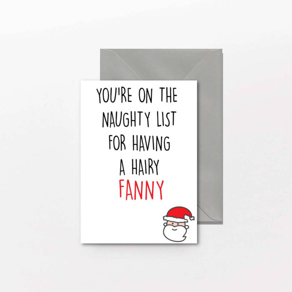 Christmas Card - Hairy Fanny XM21