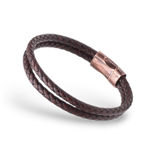 Tribal 2-Strand Leather Bracelet