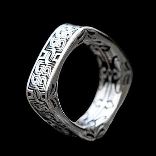 Square Celtic Knot Ring