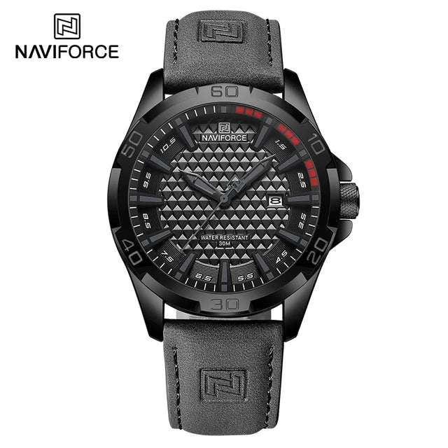 NAVIFORCE Men Casual Sport Quartz Watch - BLACK (W5)