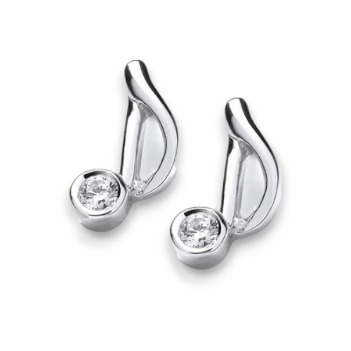 Quaver Musical Note Stud Earrings
