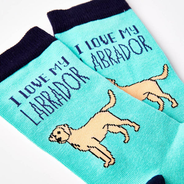 Ladies I Love My Labrador Socks - Fits UK Sizes 4 - 8