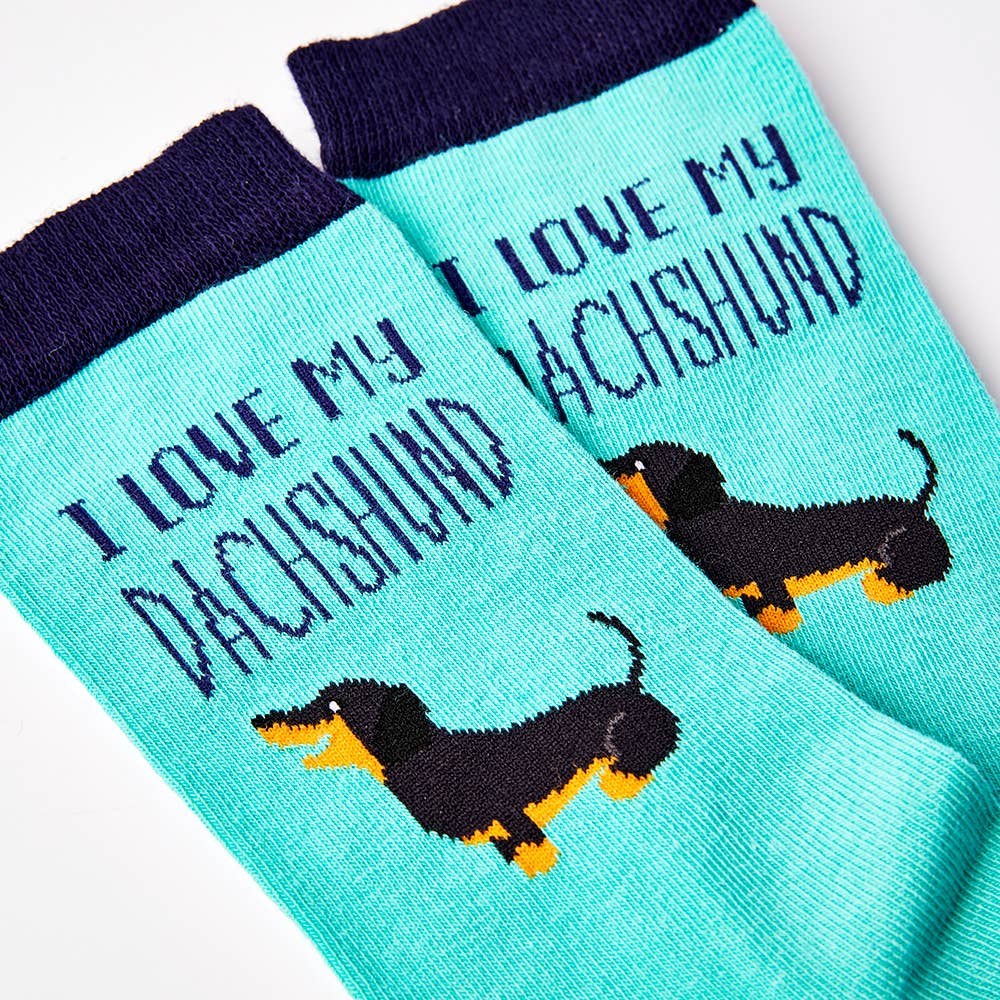 Ladies I Love My Dachshund Socks