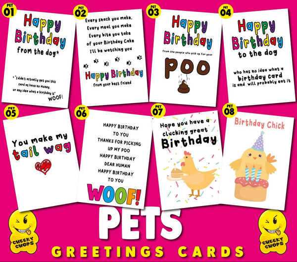 Funny Birthday Card Pet Dog Animal  Every poo PET18