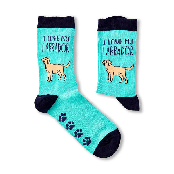 Ladies I Love My Labrador Socks - Fits UK Sizes 4 - 8