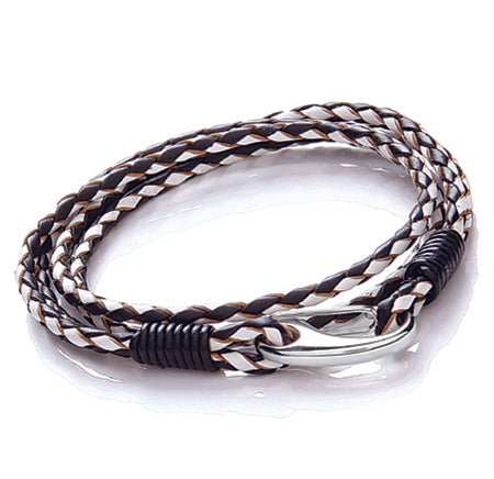 Tribal Double Wrap Leather Bracelet