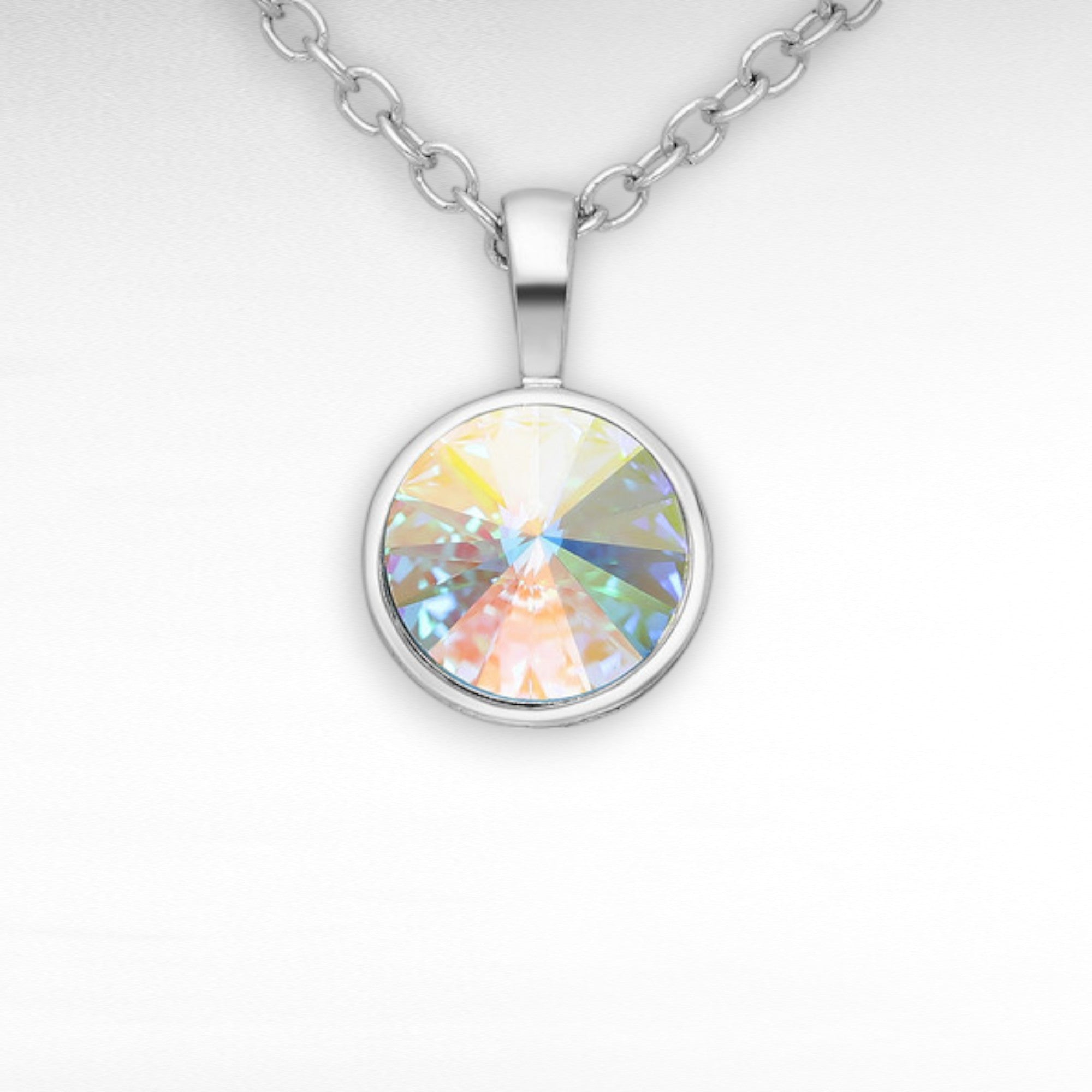 Sterling Silver Pendant Decorated with Fine Austrian Crystal