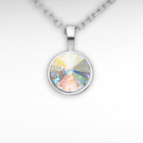 Sterling Silver Pendant Decorated with Fine Austrian Crystal