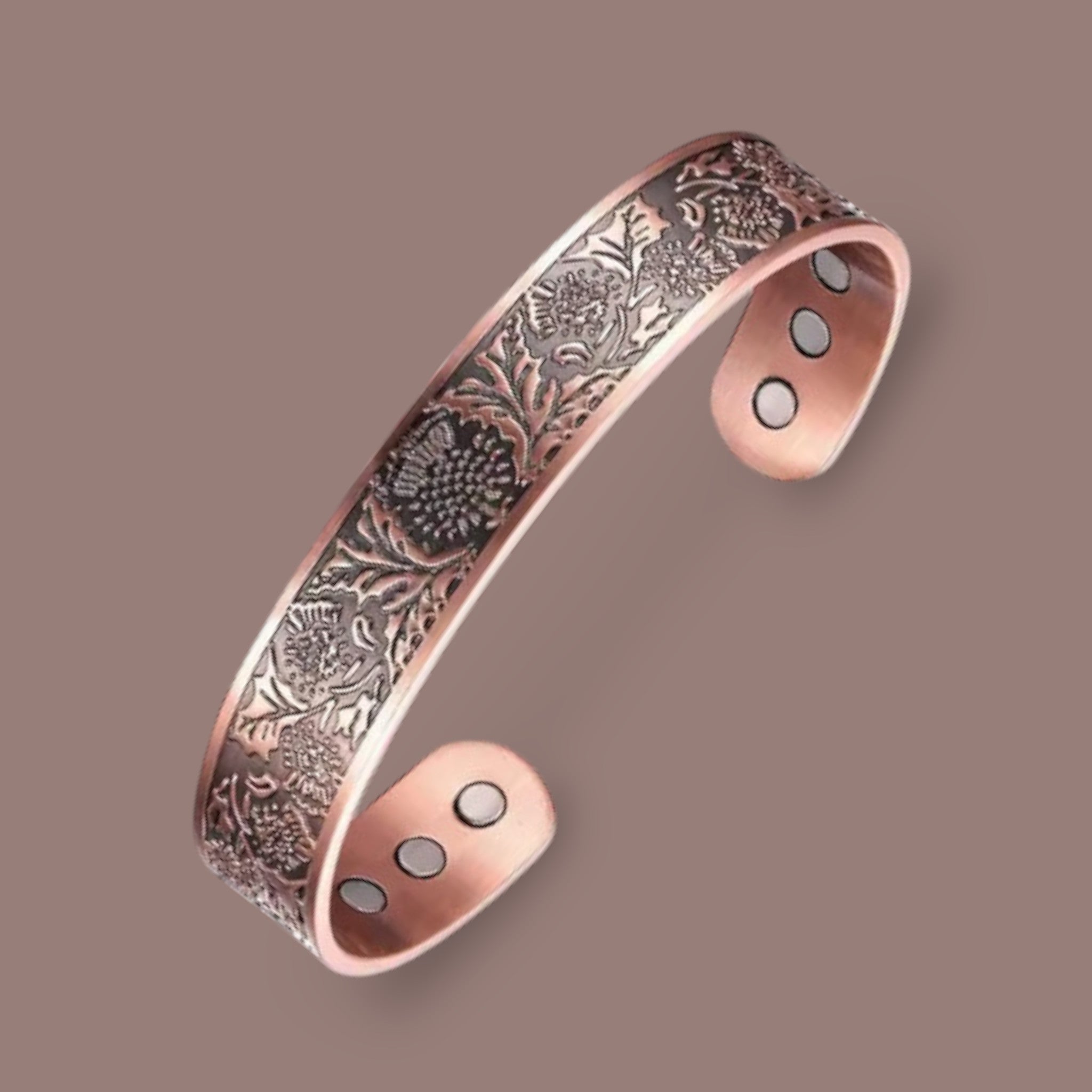 Copper Bracelet - Thistle