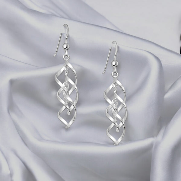 SterlingSilver Spiral Hook Earrings