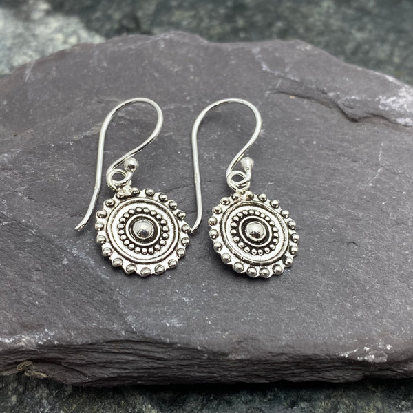 Silver Mandala Earrings