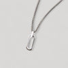 Stainless Steel Geometric Pendant with Box Chain