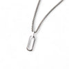 Stainless Steel Geometric Pendant with Box Chain