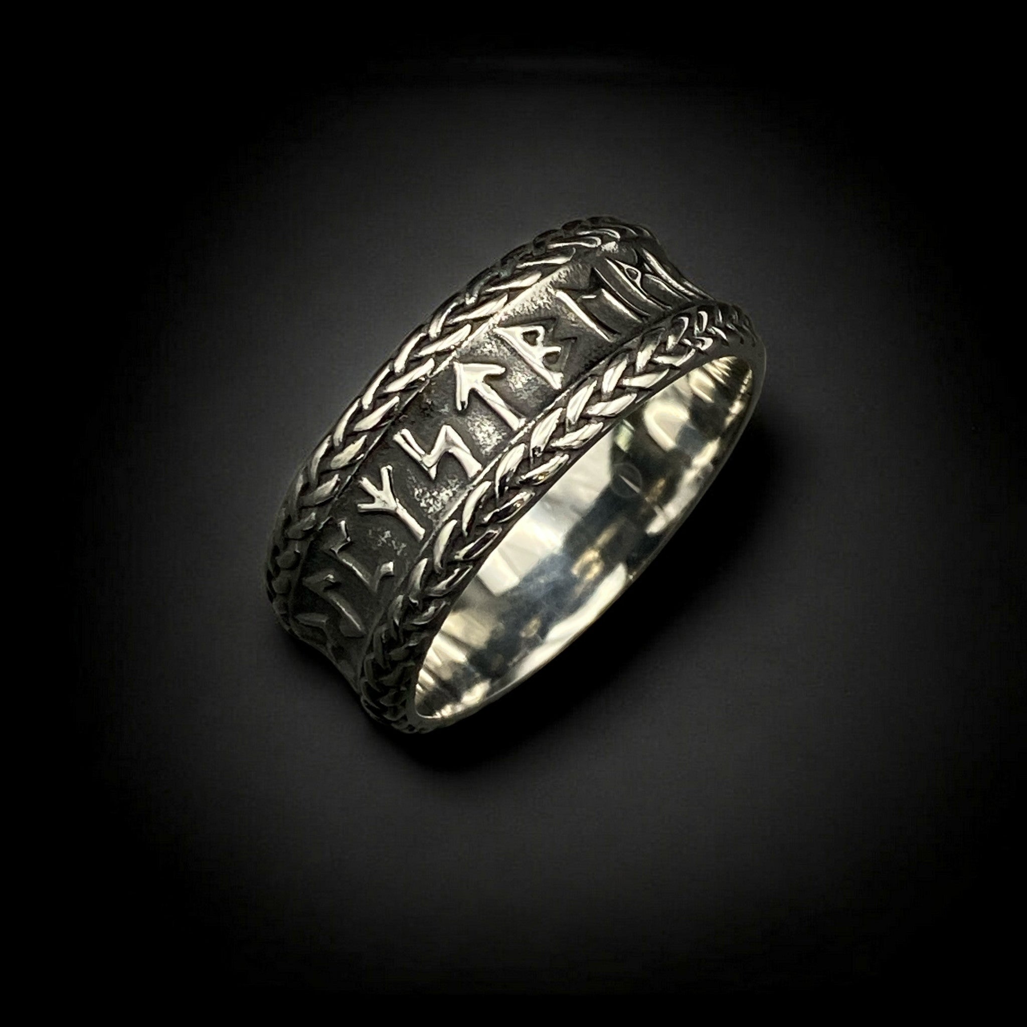 Vintage Viking Celtic Knot and Rune Ring