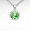 Sterling Silver Pendant Decorated with Fine Austrian Crystal