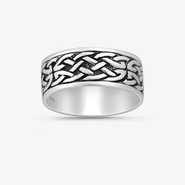 Sterling Silver Oxidized Celtic Band Ring