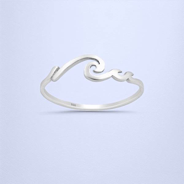 Sterling Silver Wave Ring