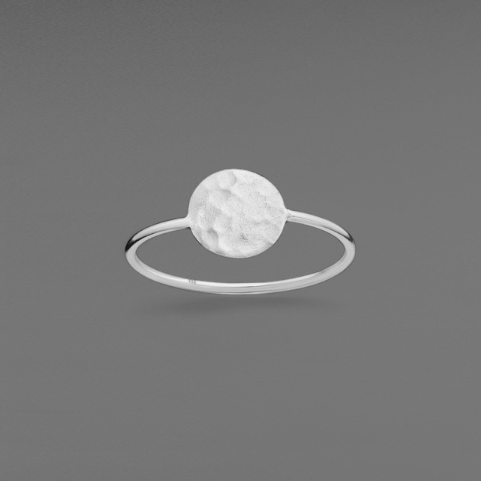 Sterling Silver Hammered Circle Ring