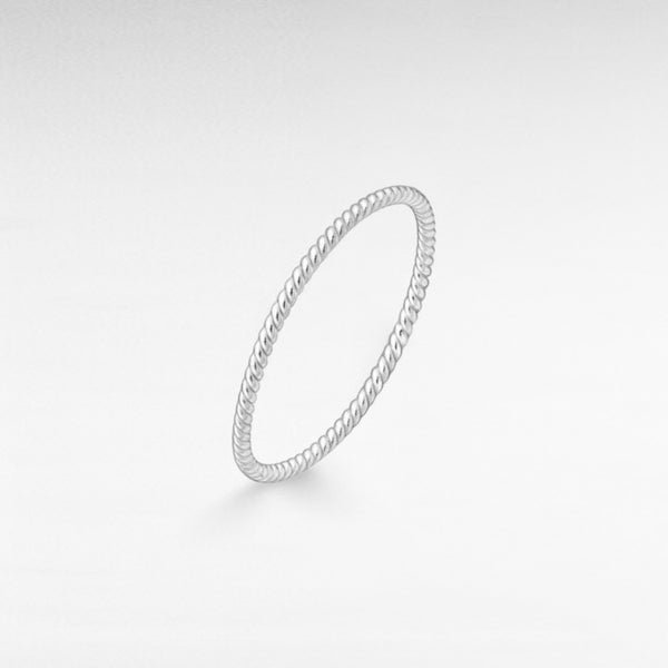 Sterling Silver Twisted Stacking Ring