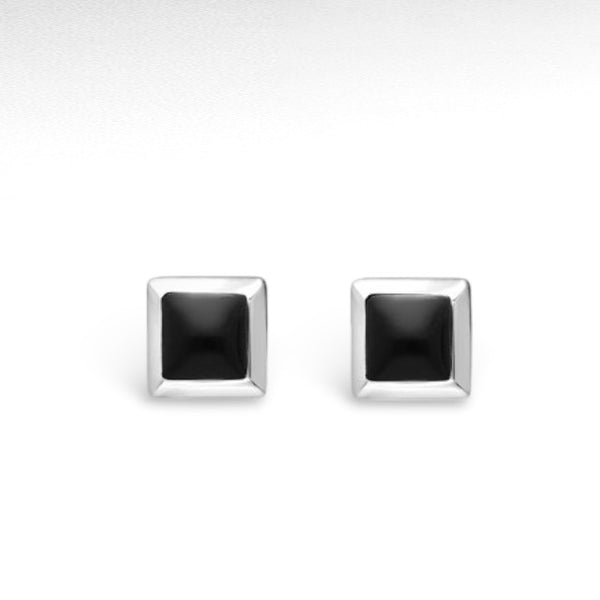 Sterling Silver Square Push-Back Earrings