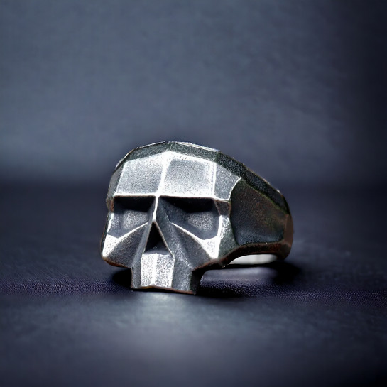 Geometric Skull Ring