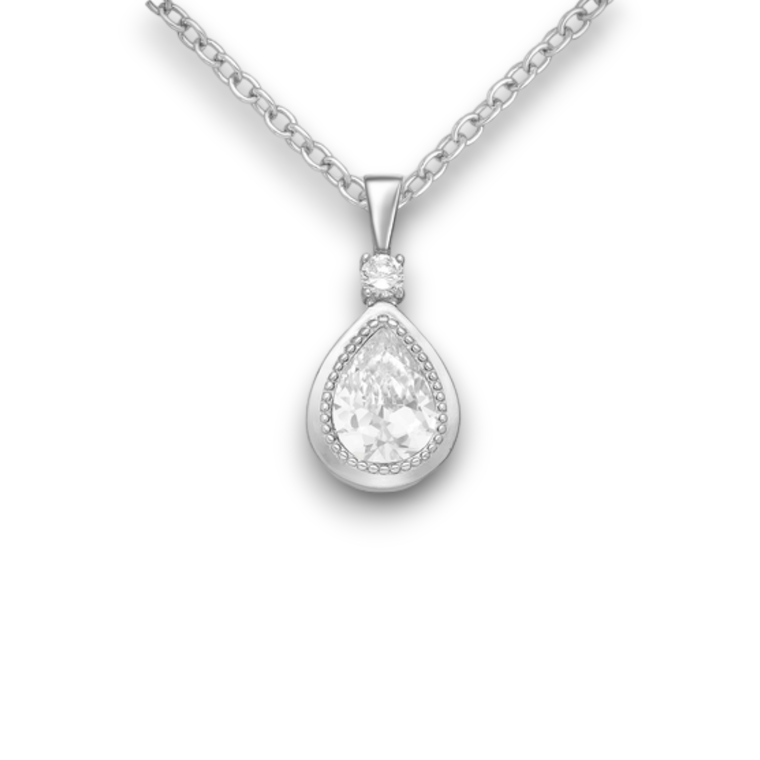 Sterling Silver Pear Shape Pendant