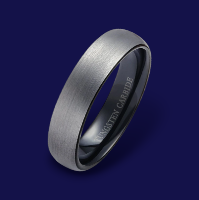 Brushed Plain Band Ring - 6mm