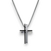 Unique & Co Steel with Black Cross Necklace