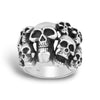 Sterling Silver Oxidized Skull Ring