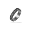 Sterling Silver Band Ring, Plated with Black Rhodium