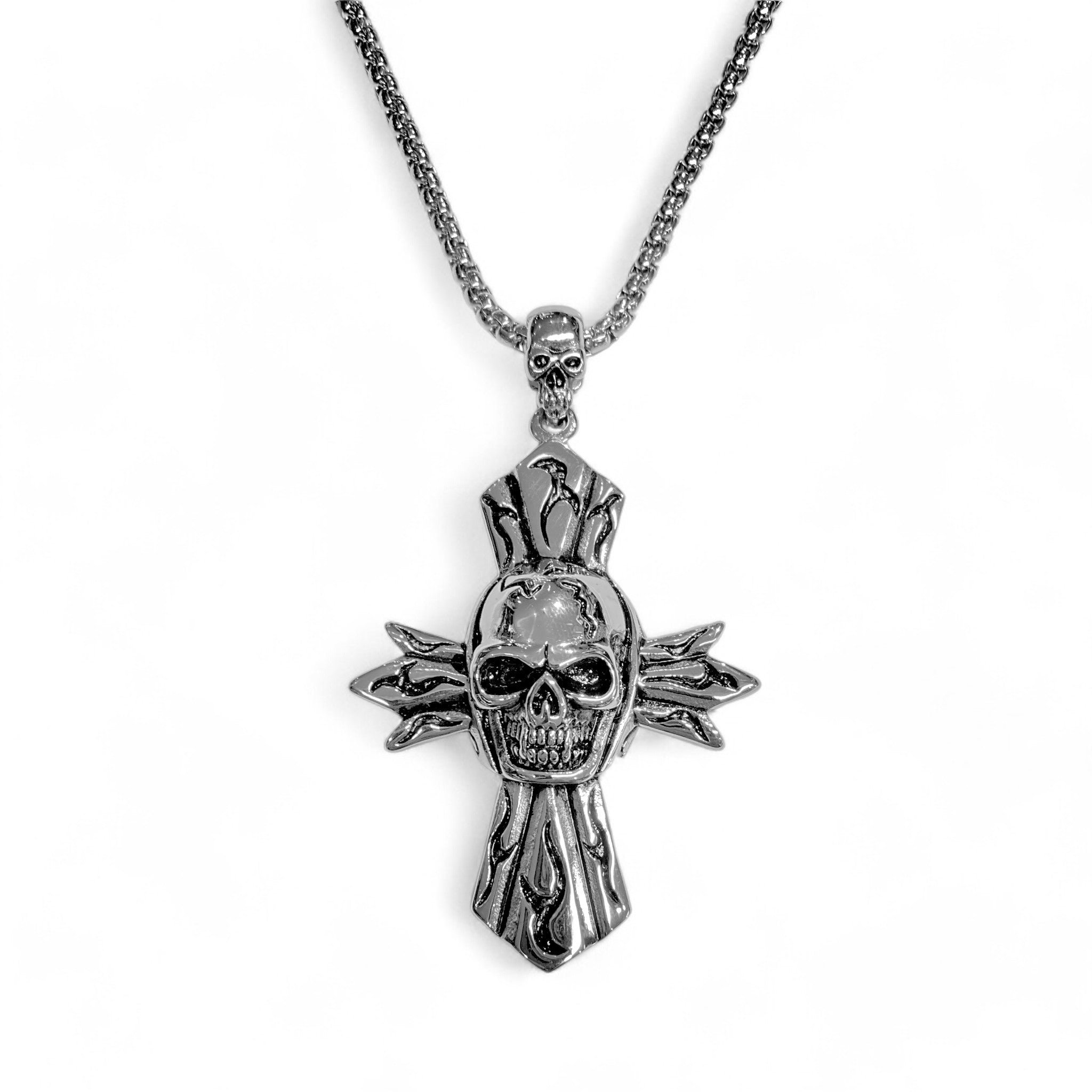 Large Skull Cross Pendant