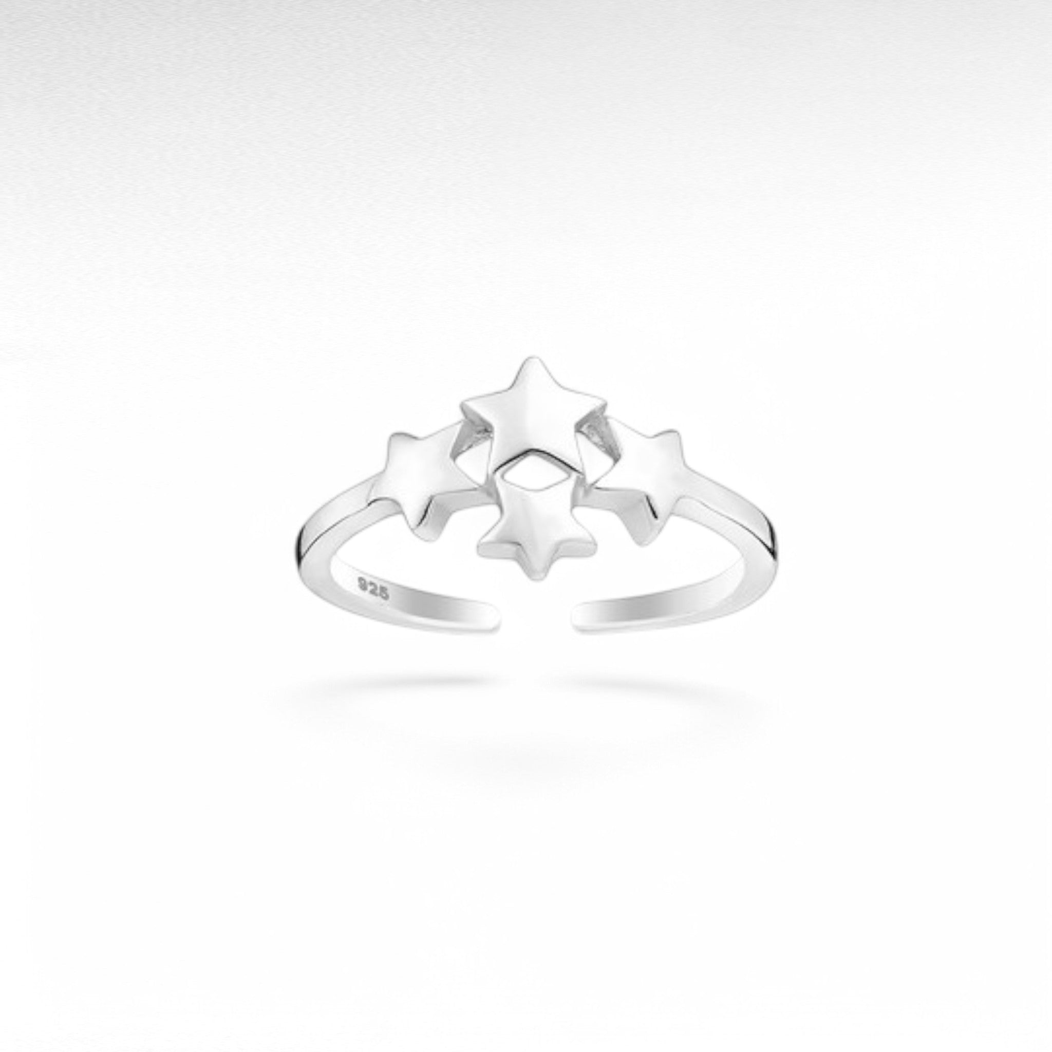 Sterling Silver Adjustable Star Toe Ring