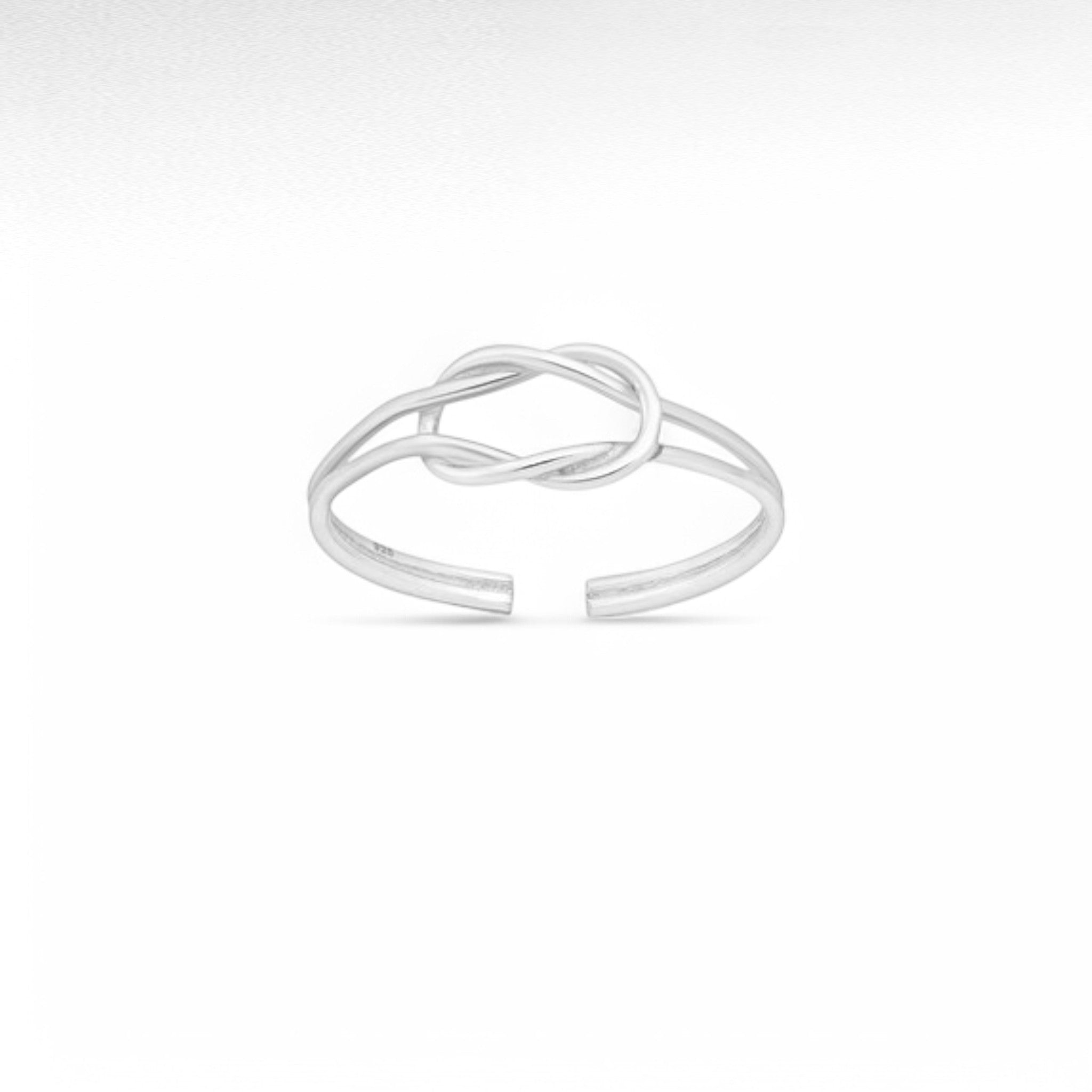 Sterling Silver Adjustable Knot Toe Ring