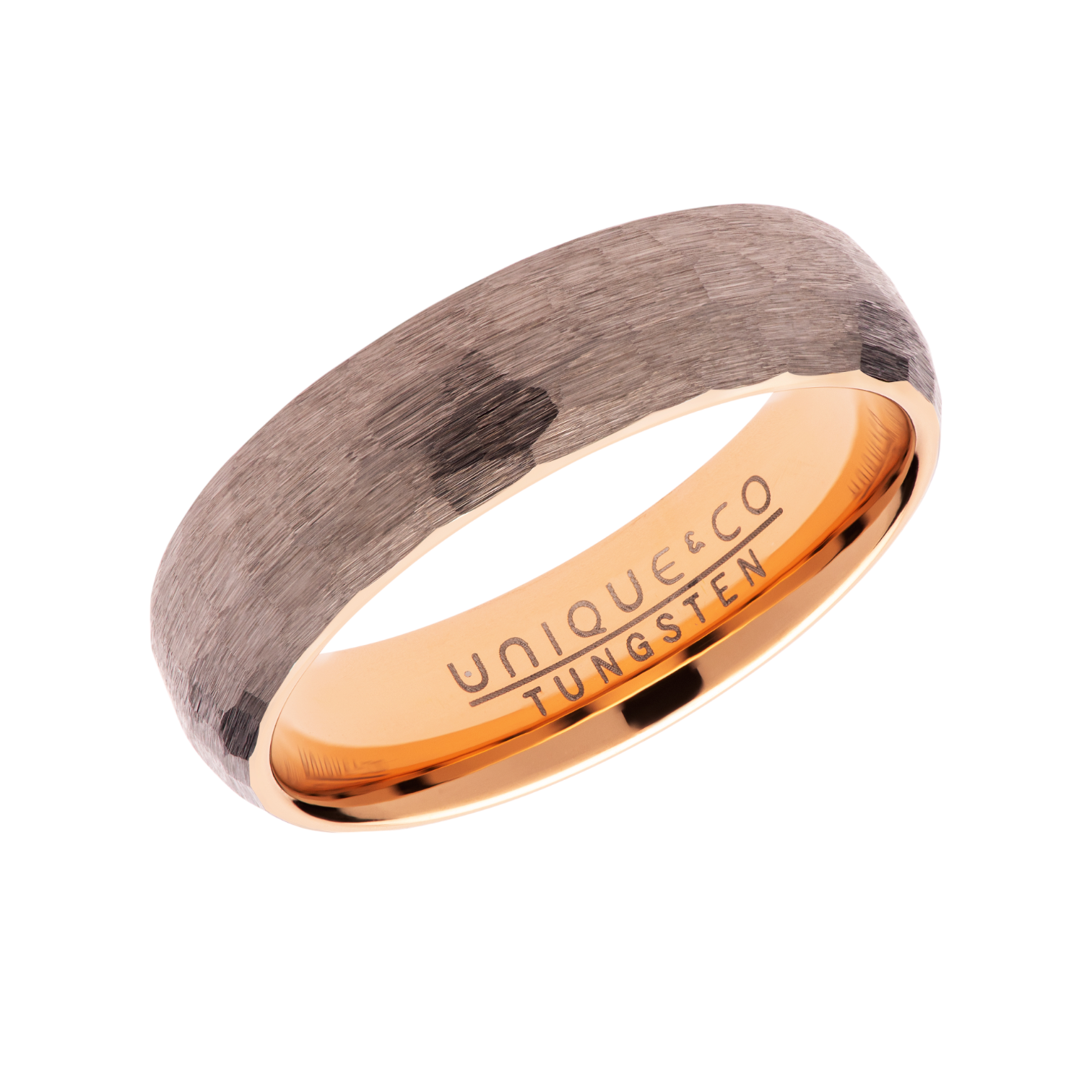 Tungsten Hammered Ring - TUR109