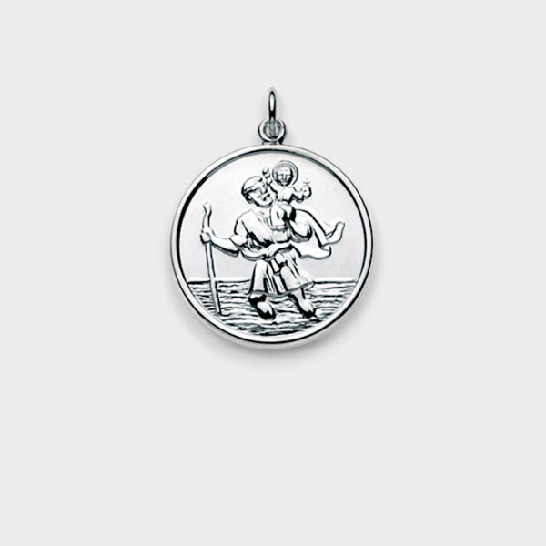 Sterling Silver St Christopher Necklace