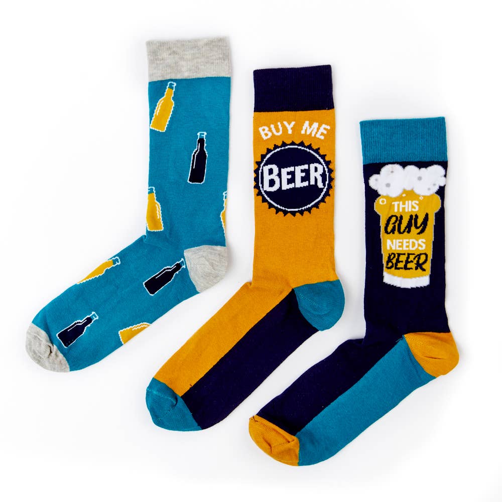 Mens Beer Socks Gift Set