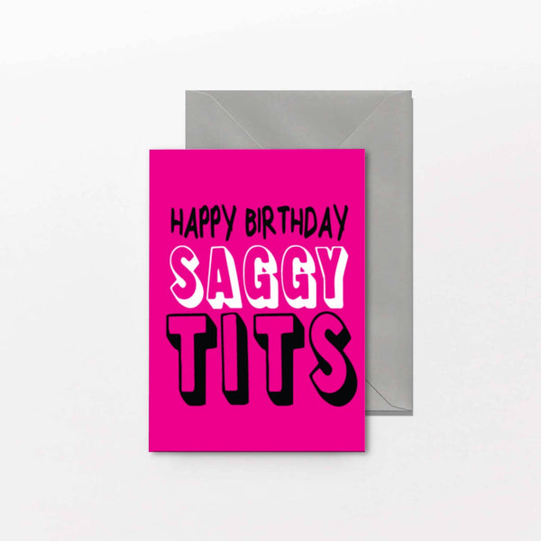 Rude Birthday Card Happy Birthday Saggy Tits FUN18