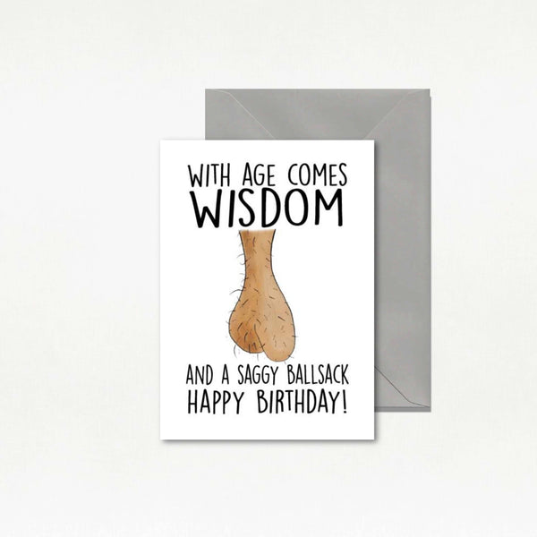 Funny Birthday Card for Him - Saggy Balls - C369