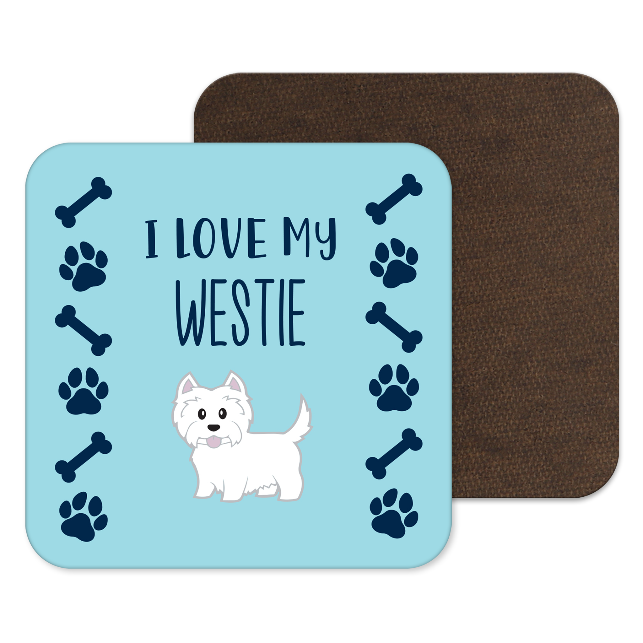 I Love My Westie Coaster