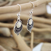 Silver Bohemian Shell Hook Earrings