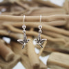 Silver Bird Hook Earrings