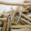 Marcasite Fern Hook Earrings