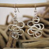 Silver Squiggle Hook Earrings