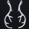 Silver Antler Hook Earrings