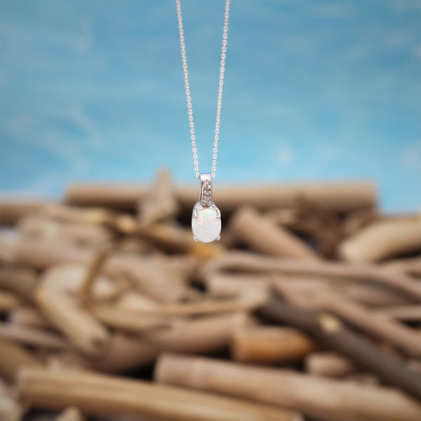 Opal and Crystal Pendant