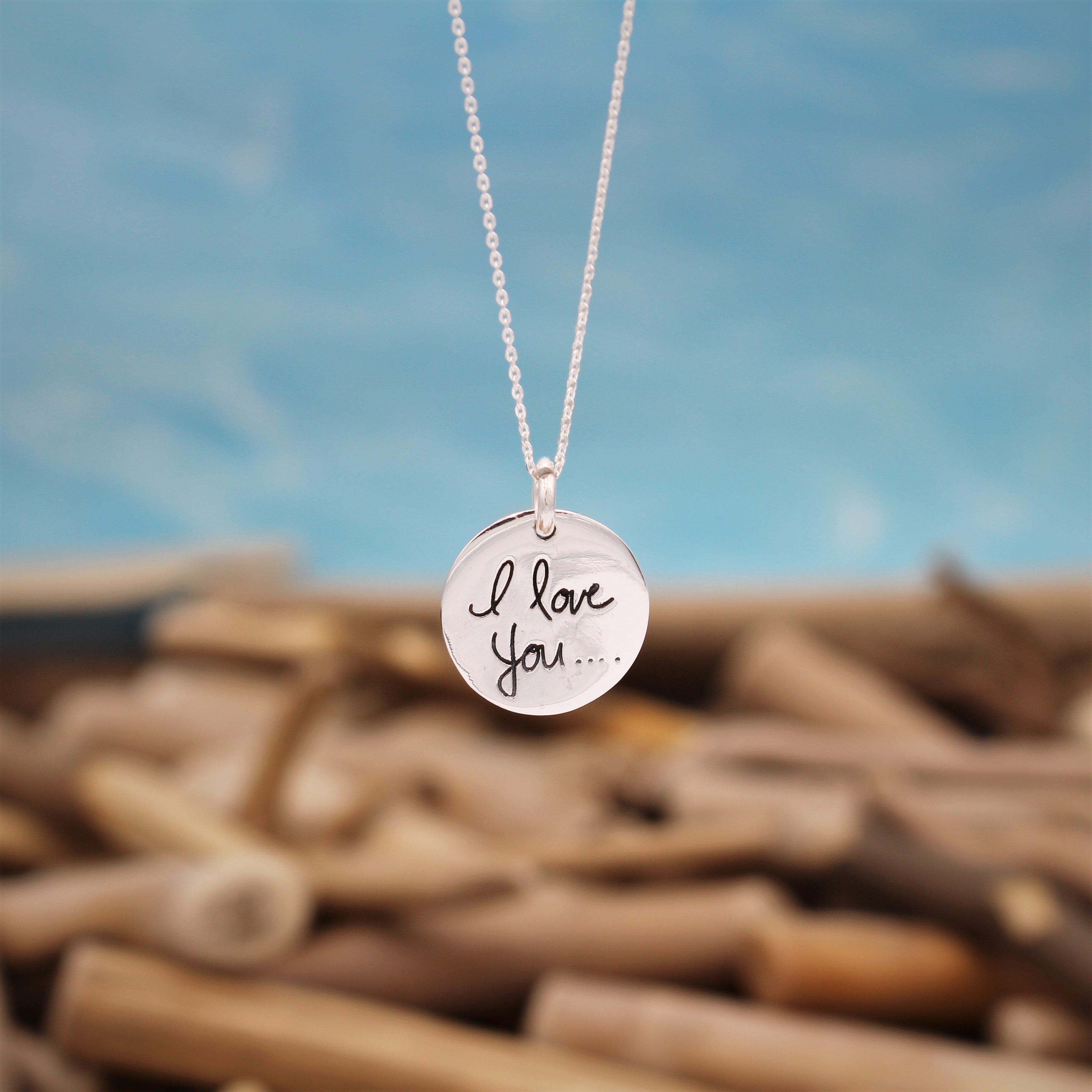 'I love you' Silver Pendant