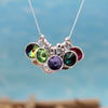 Silver Pendant with Coloured Crystal