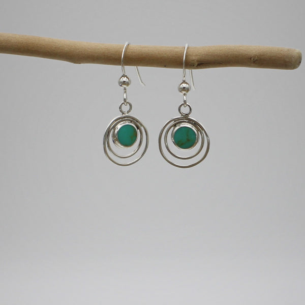 Silver Circle Hook Earrings