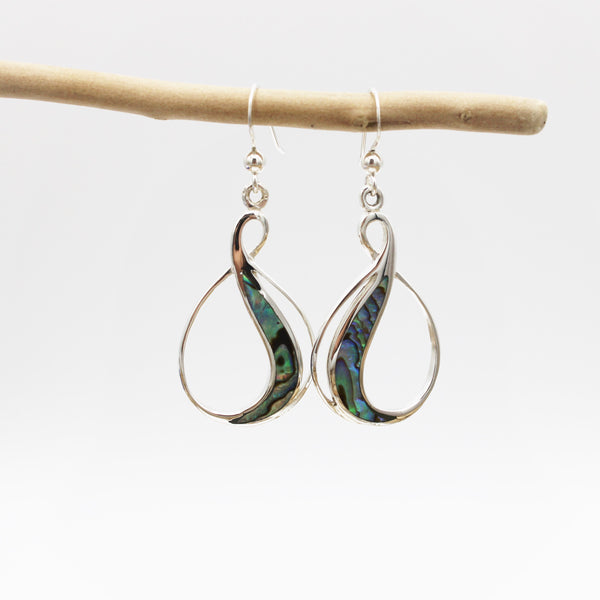 Silver and Shell Hook Earrings